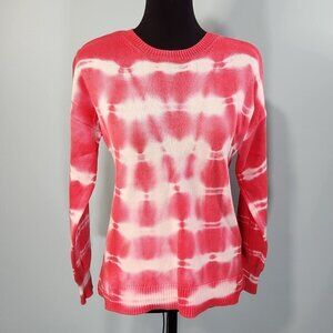 Design History Tie Dye Sweater Pink White Medium